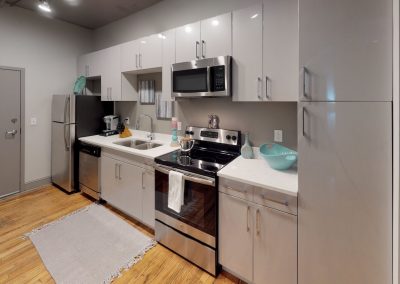 kitchen of an apartment at the maclellan