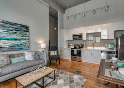 example living room at the maclellan apartments