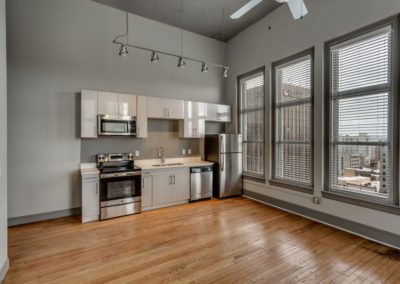 interior view of an apartment at the maclellan