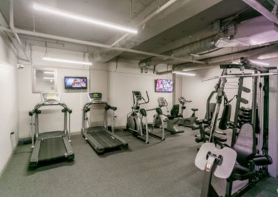 fitness room at the maclellan apartments